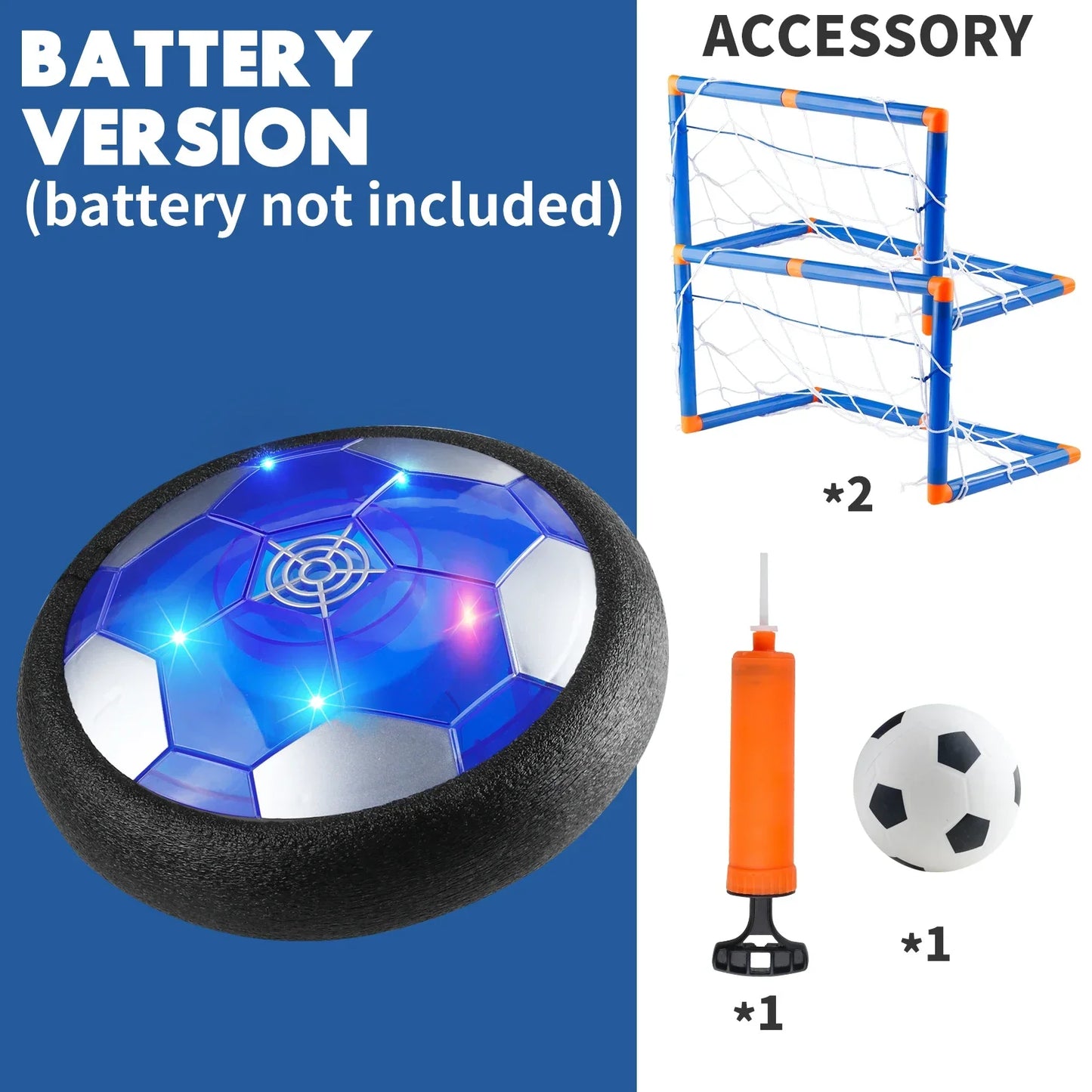 Aerofoot™ Rechargeable LED Hover Soccer Ball – Safe Indoor Play for Kids