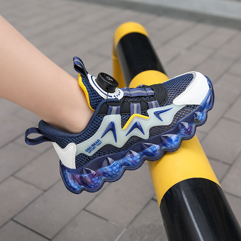 Aerofoot™ Kids Light Sneakers – BOA Laces, Breathable PU & Mesh Upper, Lightweight TR Outsole