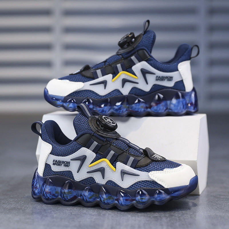 Aerofoot™ Kids Light Sneakers – BOA Laces, Breathable PU & Mesh Upper, Lightweight TR Outsole