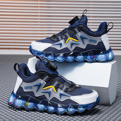 Aerofoot™ Kids Light Sneakers – BOA Laces, Breathable PU & Mesh Upper, Lightweight TR Outsole