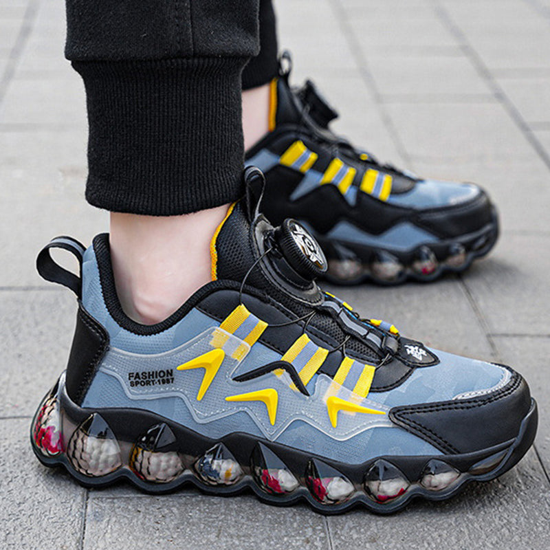 Aerofoot™ Kids Light Sneakers – BOA Laces, Breathable PU & Mesh Upper, Lightweight TR Outsole