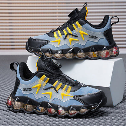 Aerofoot™ Kids Light Sneakers – BOA Laces, Breathable PU & Mesh Upper, Lightweight TR Outsole