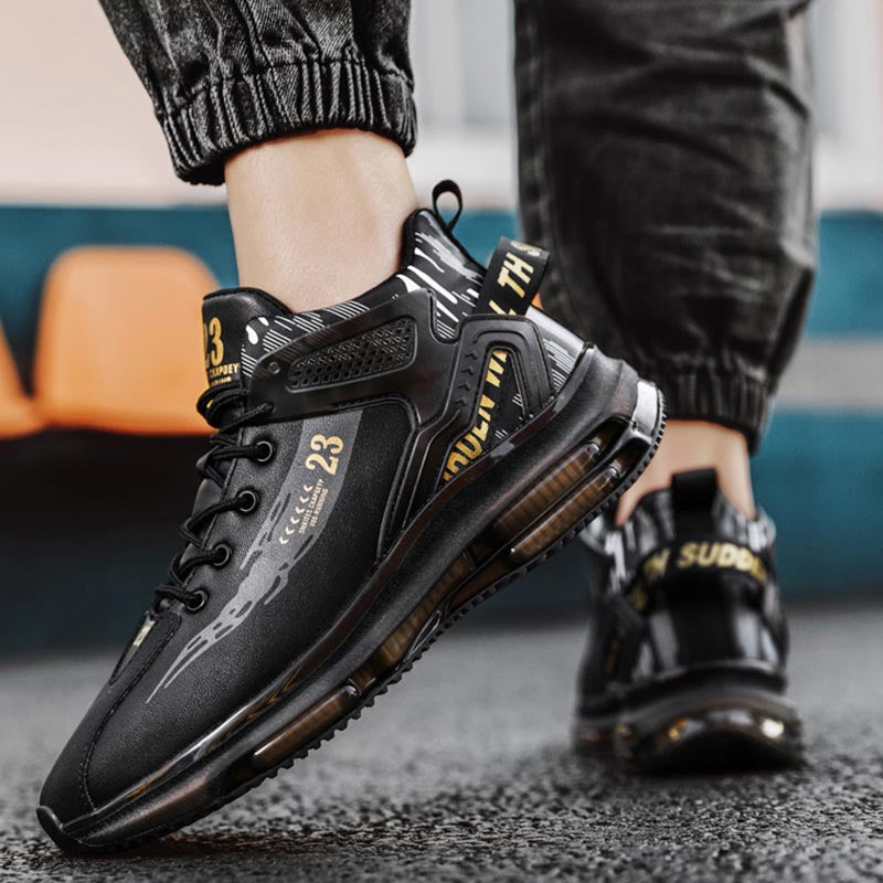 Aerofoot™ Men’s Outdoor Sneakers – Breathable PU Lace-Up Casual Running & Walking Shoes