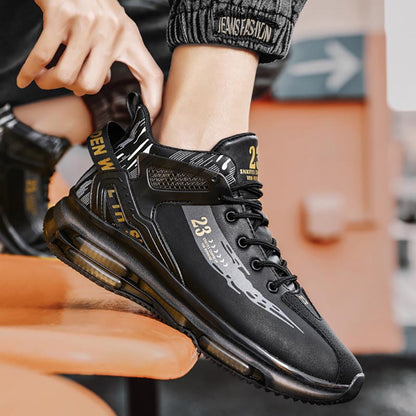 Aerofoot™ Men’s Outdoor Sneakers – Breathable PU Lace-Up Casual Running & Walking Shoes