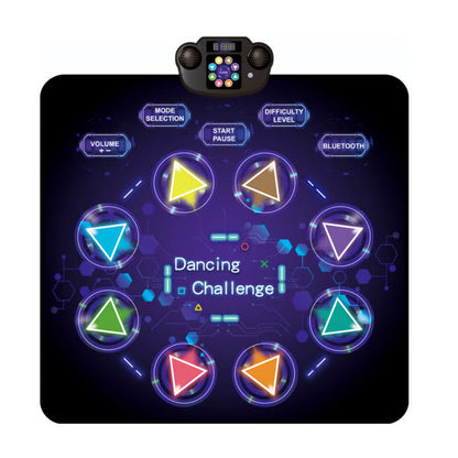 Kids LED Dance Mat with Bluetooth Music, Foldable Non-Slip Rhythm Game (6/8 Key)