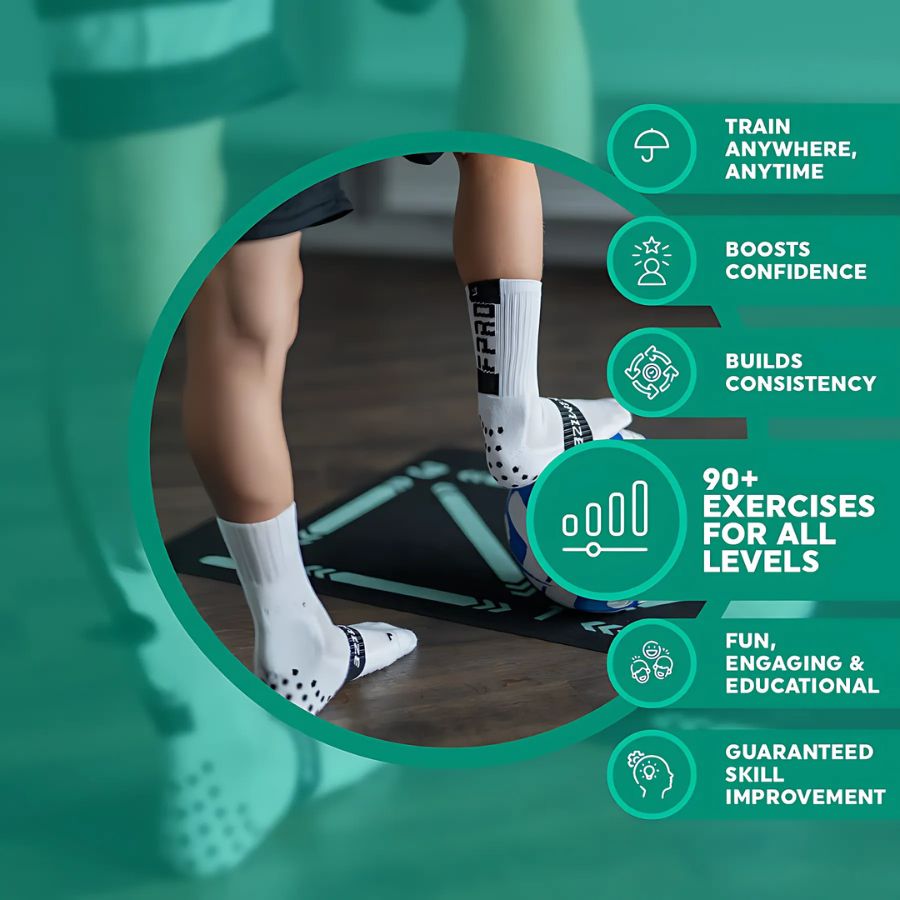 Football Training Mat + Pro Skills Video Program