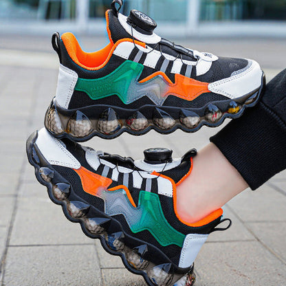 Aerofoot™ Kids Light Sneakers – BOA Laces, Breathable PU & Mesh Upper, Lightweight TR Outsole