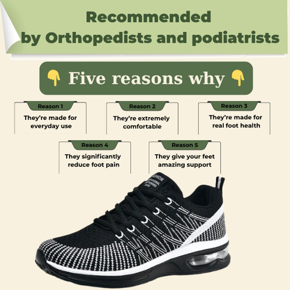Aerofoot™ Women’s Air-Cushioned Running Shoes – Breathable Mesh, Lightweight, Non-Slip Comfortable Walking Sneakers