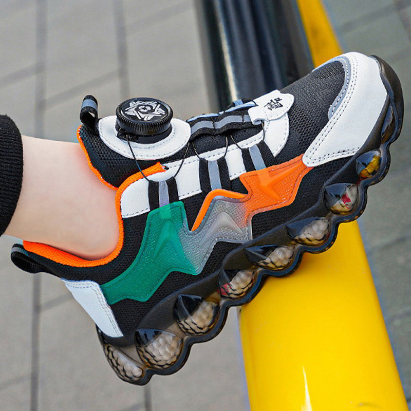 Aerofoot™ Kids Light Sneakers – BOA Laces, Breathable PU & Mesh Upper, Lightweight TR Outsole