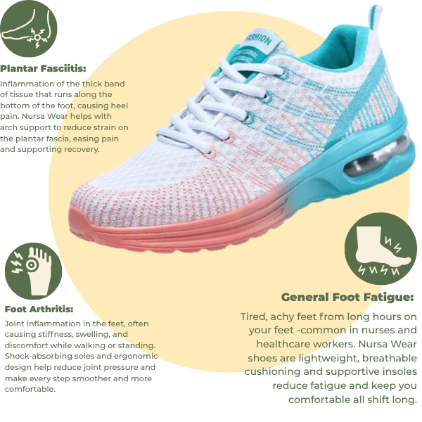 Aerofoot™ Women’s Air-Cushioned Running Shoes – Breathable Mesh, Lightweight, Non-Slip Comfortable Walking Sneakers