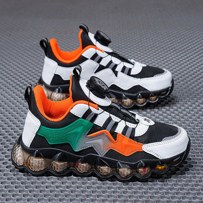 Aerofoot™ Kids Light Sneakers – BOA Laces, Breathable PU & Mesh Upper, Lightweight TR Outsole