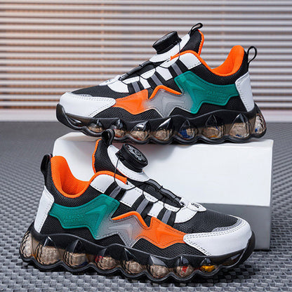 Aerofoot™ Kids Light Sneakers – BOA Laces, Breathable PU & Mesh Upper, Lightweight TR Outsole