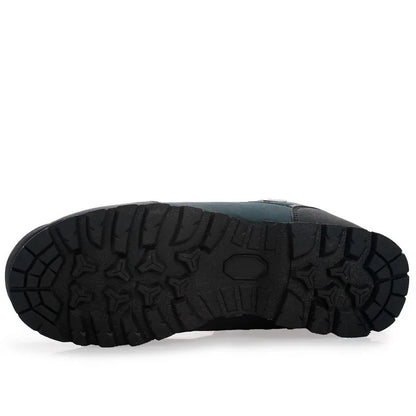 Men’s Waterproof Cowhide Hiking Boots – Thermal Anti-Slip Outdoor Shoes with Mesh Insole for Winter Trekking