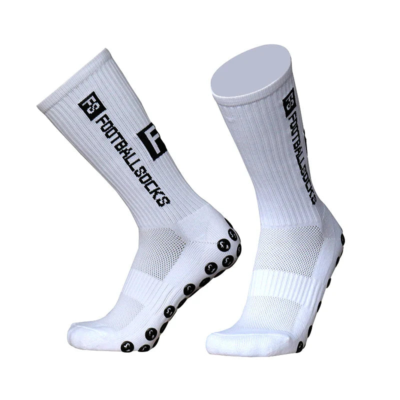 Aerofoot™ FS Grip Football Socks – Round Silicone Suction Cup Anti-Slip Sports Socks (EU 38–46)
