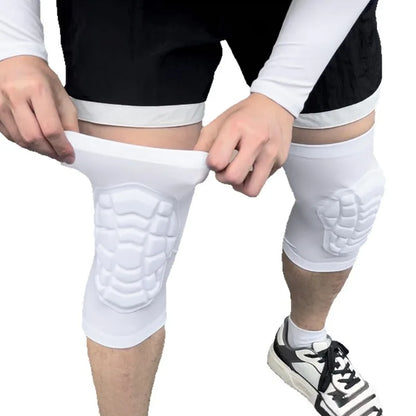 Aerofoot™ Heat-Pressed Sports Knee Sleeve – Honeycomb Padded, Breathable Extended Leg Design