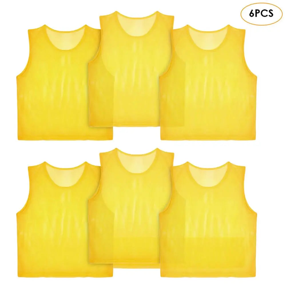 Aerofoot™ 6/12 PCS Soccer Training Vests – Breathable Mesh Scrimmage Jerseys for Kids & Adults