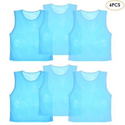 Aerofoot™ 6/12 PCS Soccer Training Vests – Breathable Mesh Scrimmage Jerseys for Kids & Adults