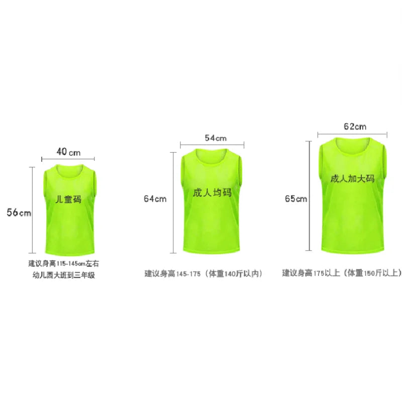 Aerofoot™ 6/12 PCS Soccer Training Vests – Breathable Mesh Scrimmage Jerseys for Kids & Adults