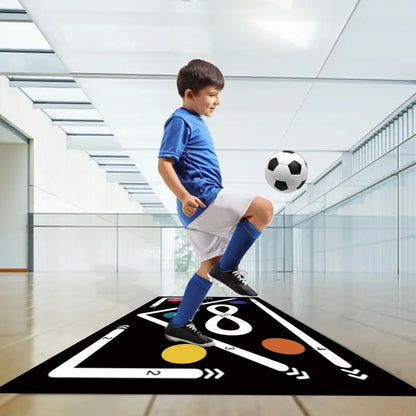 Soccer Training Drills Mat – Non-Slip Rubber Footwork Training Pad (23.6 x 35.4 in)