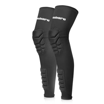 Aerofoot™ Compression Sports Knee Sleeves – Honeycomb Padded Long Leg Design for MTB, Basketball, Soccer, and Gym