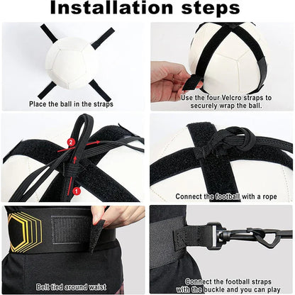 Football Kick Trainer – Hands-Free Solo Practice Belt for Kids & Adults