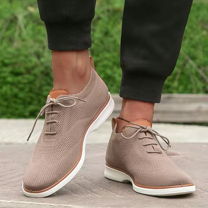 Aerofoot™ Men’s Slip-On Leather Mesh Casual Shoes