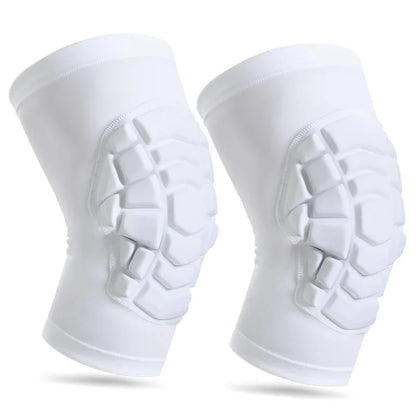 Aerofoot™ Heat-Pressed Sports Knee Sleeve – Honeycomb Padded, Breathable Extended Leg Design