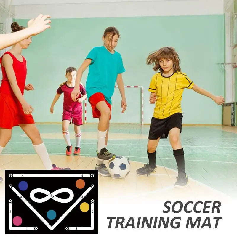 Soccer Training Drills Mat – Non-Slip Rubber Footwork Training Pad (23.6 x 35.4 in)