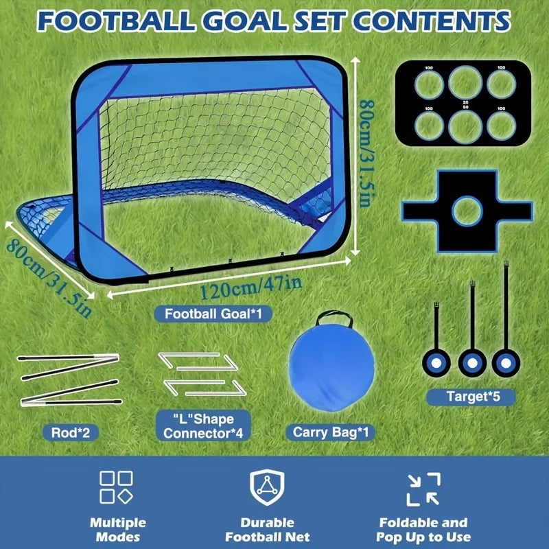 4-in-1 Pop-Up Soccer Goal – Foldable Football Target Net for Indoor/Outdoor Training