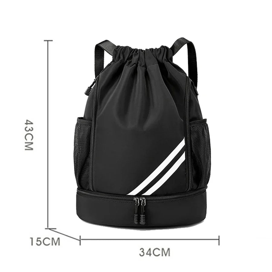 Aerofoot™ Sports Drawstring Backpack – Compact Gym Bag for Basketball, Soccer & Outdoor Training