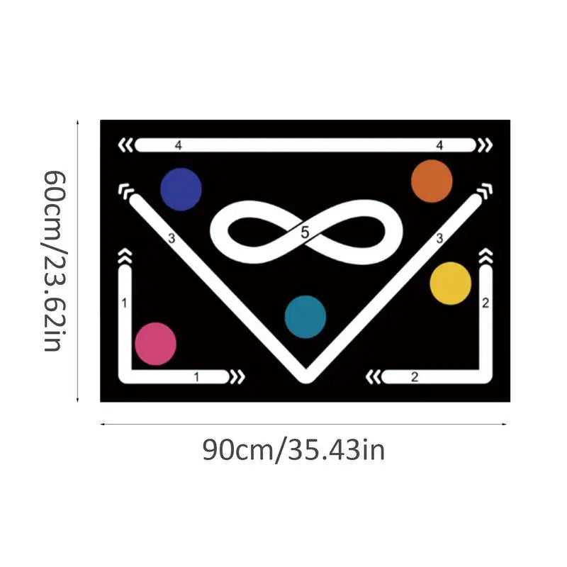 Soccer Training Drills Mat – Non-Slip Rubber Footwork Training Pad (23.6 x 35.4 in)