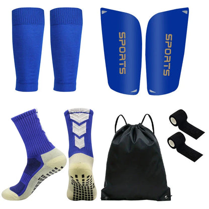 Aerofoot™ 5-Piece Football Training Set – Grip Socks, Leg Covers, Shin Pads, Bandages & Drawstring Bag