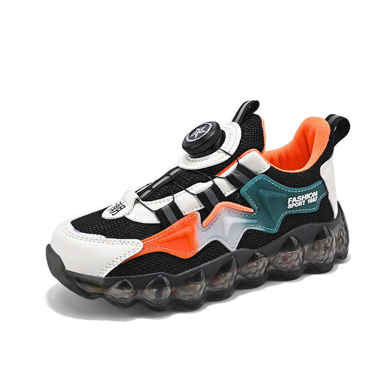 Aerofoot™ Kids Light Sneakers – BOA Laces, Breathable PU & Mesh Upper, Lightweight TR Outsole