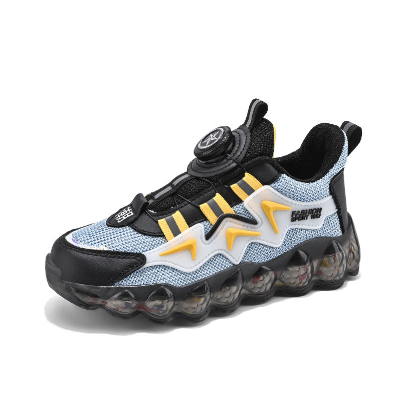 Aerofoot™ Kids Light Sneakers – BOA Laces, Breathable PU & Mesh Upper, Lightweight TR Outsole