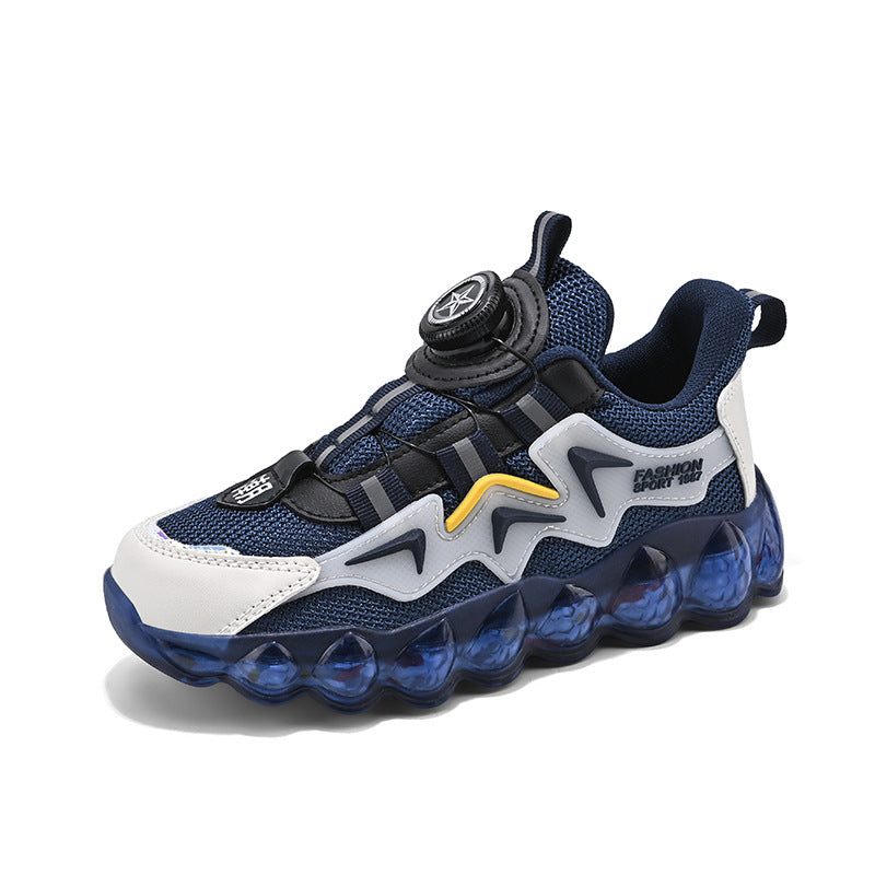 Aerofoot™ Kids Light Sneakers – BOA Laces, Breathable PU & Mesh Upper, Lightweight TR Outsole