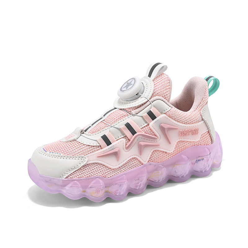Aerofoot™ Kids Light Sneakers – BOA Laces, Breathable PU & Mesh Upper, Lightweight TR Outsole