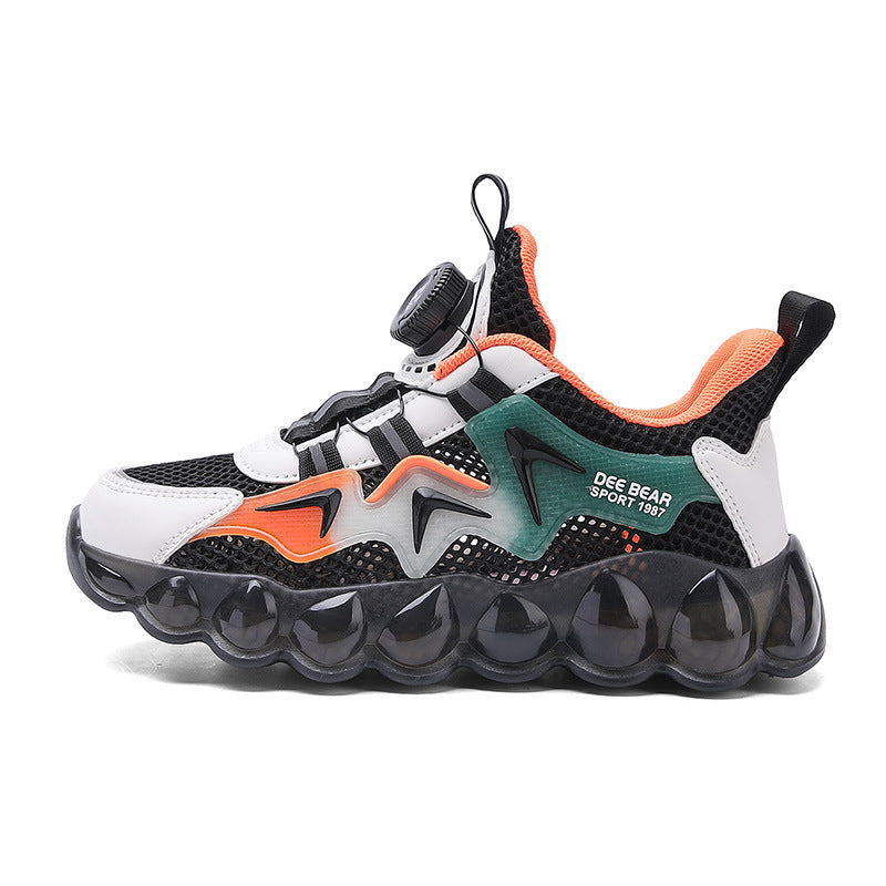 Aerofoot™ Kids Light Sneakers – BOA Laces, Breathable PU & Mesh Upper, Lightweight TR Outsole