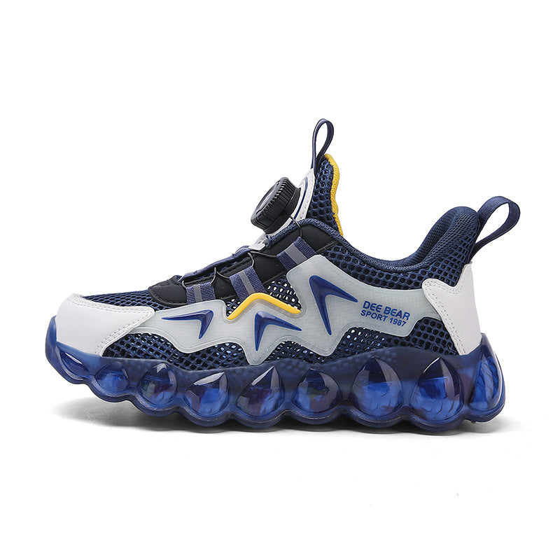 Aerofoot™ Kids Light Sneakers – BOA Laces, Breathable PU & Mesh Upper, Lightweight TR Outsole