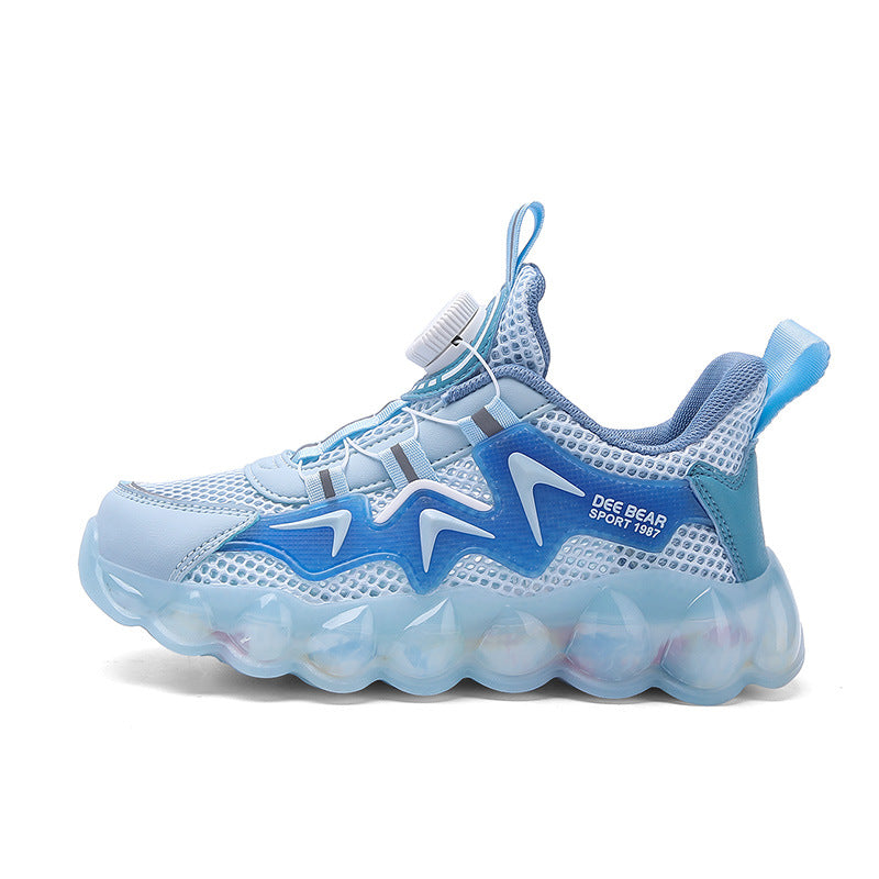 Aerofoot™ Kids Light Sneakers – BOA Laces, Breathable PU & Mesh Upper, Lightweight TR Outsole