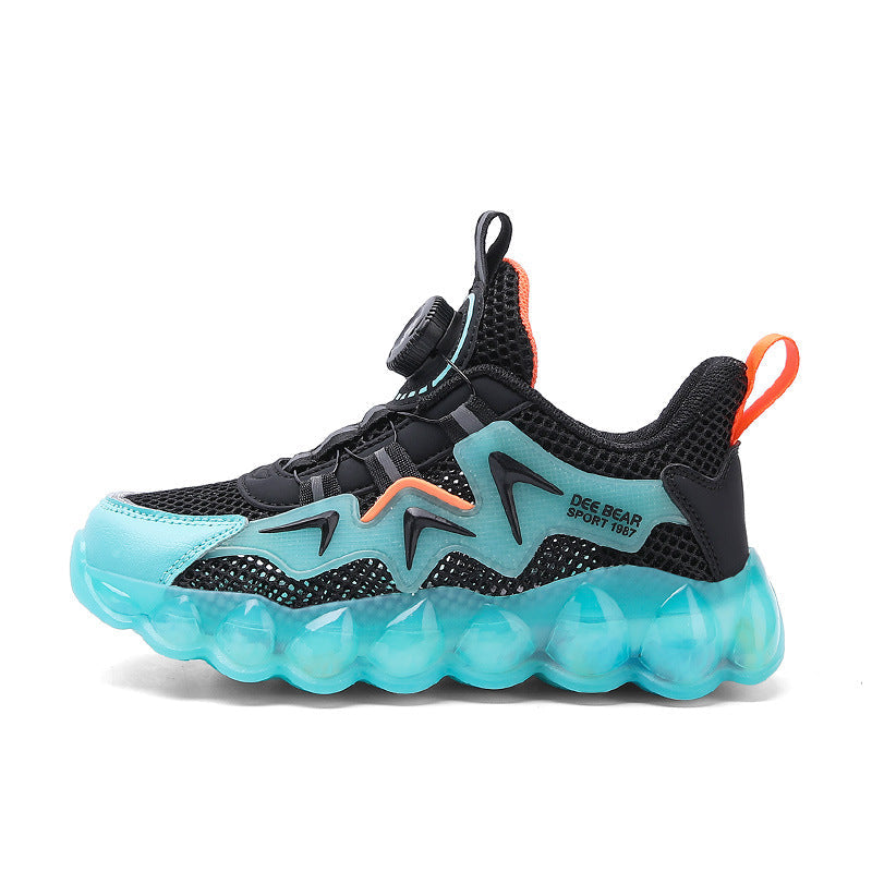 Aerofoot™ Kids Light Sneakers – BOA Laces, Breathable PU & Mesh Upper, Lightweight TR Outsole