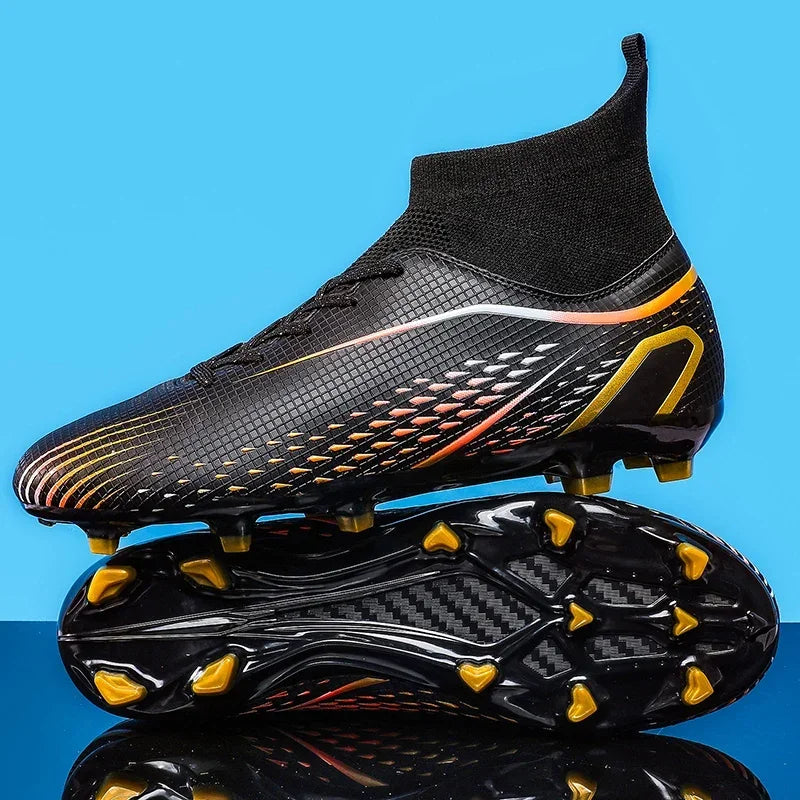 Aerofoot™ High Ankle Football Boots – FG/TF Professional Soccer Cleats for Men and Kids