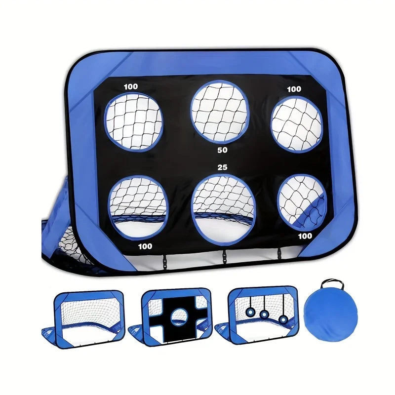 4-in-1 Pop-Up Soccer Goal – Foldable Football Target Net for Indoor/Outdoor Training