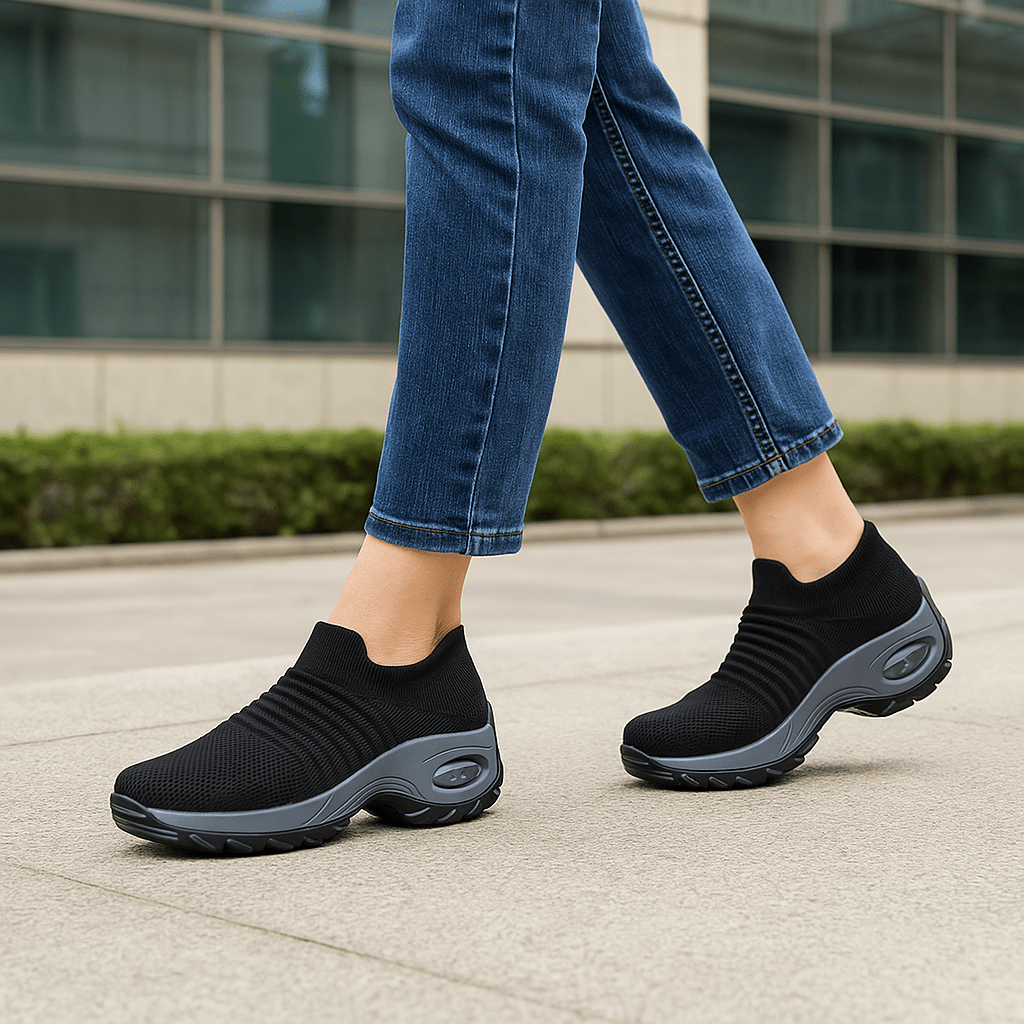 Aerofoot™ Women’s Breathable Slip-On Platform Sneakers