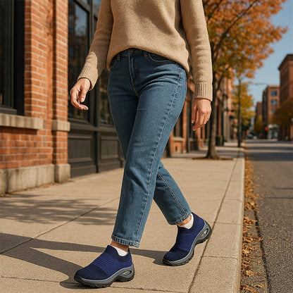 Aerofoot™ Women’s Breathable Slip-On Platform Sneakers