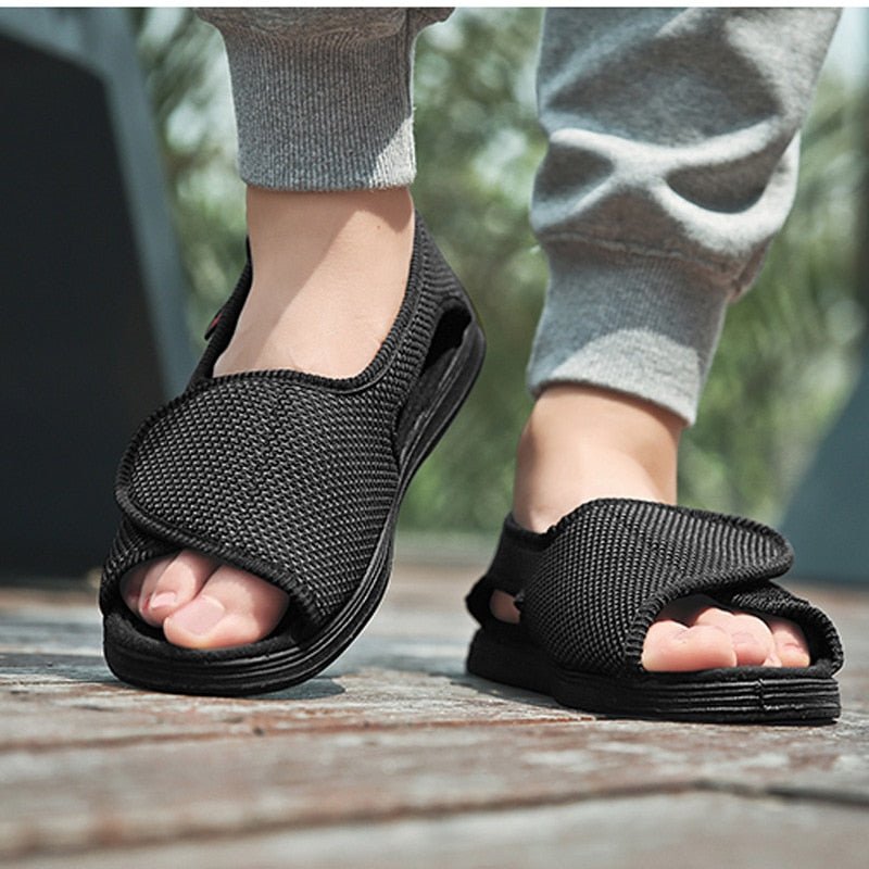 Aerofoot™ Chelsea WideFit Sandals – Adjustable Breathable Comfort Sandals for Swollen or Wide Feet (Unisex)