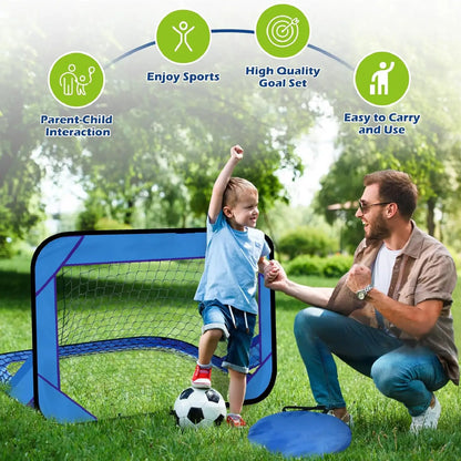 4-in-1 Pop-Up Soccer Goal – Foldable Football Target Net for Indoor/Outdoor Training