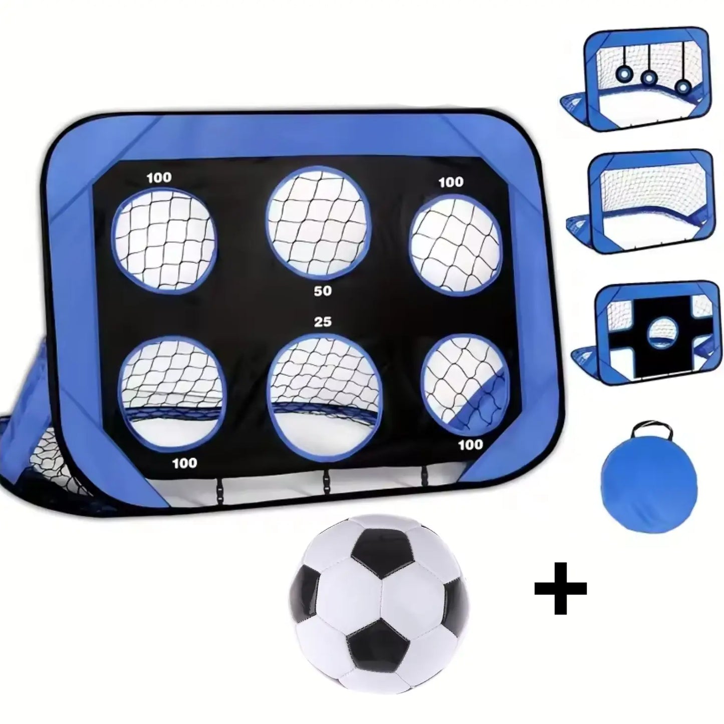 4-in-1 Pop-Up Soccer Goal – Foldable Football Target Net for Indoor/Outdoor Training