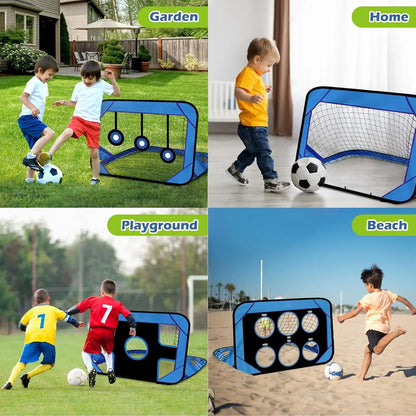 4-in-1 Pop-Up Soccer Goal – Foldable Football Target Net for Indoor/Outdoor Training